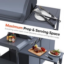 Brand-Man 6-Burner Gas Outdoor Kitchen Grill Island with Side Burner