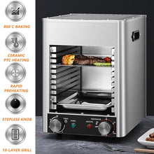 RoyceBee 800℃ Steak Broiler, Steak Grill, Portable Steak Broiler with Tray & Grill &Handle, Stainless Steel, Quick Cooking for Outdoor Picnic Beef Chicken Vegetables