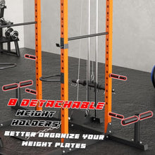 VANSWE Power Cage with LAT Pulldown Attachment Orange