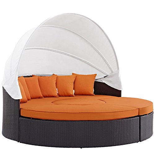 America Luxury - Outdoor Modern Urban Design Patio Canopy Daybed Sofa Orange