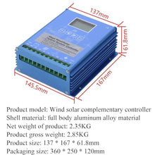Wind Solar Hybrid Charge Controller 12V/24V/48V MPPT Boost Charge Regulator with LCD Display and Free Dump Load Accurate Fits for Wind and Solar Power Boost Charge,4000W-12V