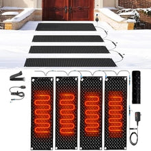 UTTDP Snow Melting Mat - Outdoor Anti-Slip Rubber Mat for Stairs, Doorways, Walkways & Driveways - Snow & Ice Melting Solution(40x200cmx4Pcs)