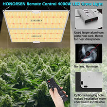 HONORSEN 4000W LED Grow Light Full Spectrum 5x5ft Coverage Remote Control Dimmable Grow Lamps with Timer Plant Light for Hydroponic Indoor Plants Veg and Flower (1276Pcs LEDs)