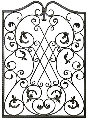 Shemonico Decorative Ornamental Panel Fence 56in x 40in Wrought Iron Coated Metal Outdoor Landscape Wrought Iron Wire Fencing Gate Border Garden Patio Flower Bed Animal Barrier Section Edging