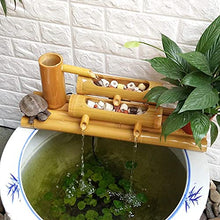 GenSDH Bamboo Fountain Kit,Bamboo Water Fountain Waterhandmade Garden Water Flowing Feature,Indoor/Outdoor Fountain,80Cm+Filterbucket Decoration
