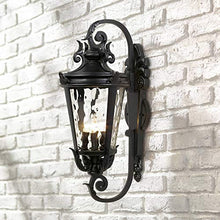 Casa Marseille 27 1/2" High Black Rustic Outdoor Wall Light Fixture
