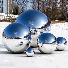VRFTGHYJU Stainless Steel Gazing Ball - Mirror Finish Hollow Reflective Sphere, Garden Ornament for Home, Pond, Yard & Patio Decorations(350mm)