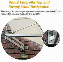 RWGOVLU Sun Parasol Umbrella Garden Outdoor Patio Balcony Round Wall Mounted Cantilever Parasol with Aluminium Frame, Telescopic Tilting Sunshade Umbrella