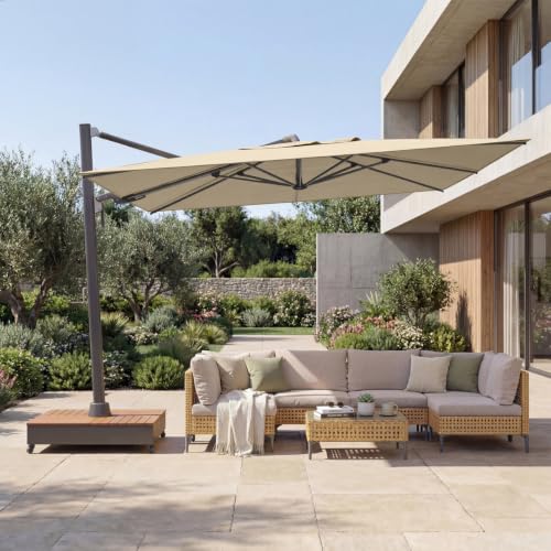 OROTLECT 10x13 Ft Cantilever Aluminum Patio Umbrella