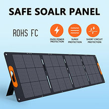 ALLWEI 200W Portable Solar Panel for 1200W 2400W Power Station Solar Generator, Folded 3-in-1 Outputs 18V Solar Charger with Adjustable Kickstand for RV Camping Home