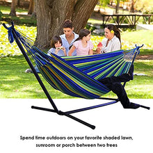 YRHH Portable Outdoor Canvas Hammock Stand, Camping Swing Hanging Bed, Outdoor Garden Furniture Hammock-A||with Support