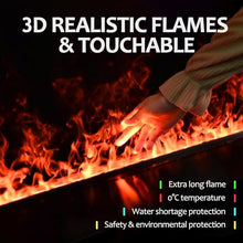 Water Vapor Fireplace, 3D Vapor Fireplace, Realistic Atomized Flame, Built-in, 7/ Multiple Lighting Colors, with Remote Control, Electric Steam Fireplace,1000mm-7colors-remotecontrol