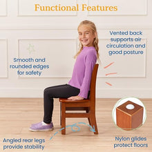 ECR4Kids Rectangular Hardwood Table and Chair Set Dark Walnut