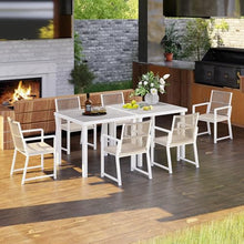 Coreporch Outdoor Patio Dining Chair, 400 Lbs, White, Set of 4
