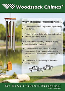 Woodstock Chimes Windsinger Chimes of King David 88'' Silver