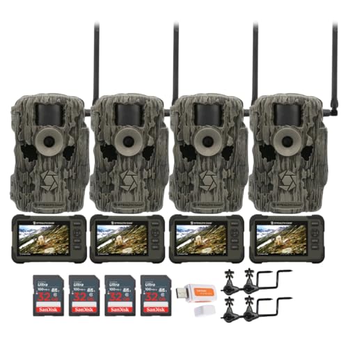 Stealth Cam 36MP Fusion Max Cellular Trail Camera Bundle with Accessories (4-Pack)