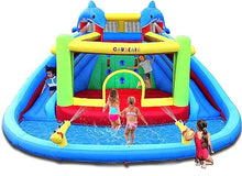Causeair Inflatable Water Slide & Bounce House with Dolphin Styling Multi