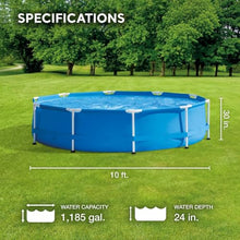 10 Foot x 30 Inch Outdoor Metal Frame Above Ground Round Swimming Pool