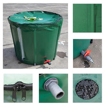 GPDJHRTI Rainwater Barrels, Foldable and Storable, Large Water Storage Capacity, Tough Fabric(Black,1000L)