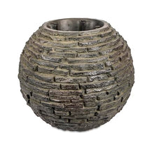 Aquascape Stacked Slate Sphere Fountain, 18 Inch Diameter 46 cm, Lightweight Fiber-Resin Composite Decorative Water Feature, Includes Tubing for Easy Setup, 78358