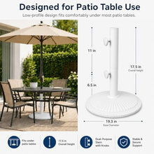 Treasure Garden 50 lb Classic Market Umbrella Base – White Cast Iron – Fits 1.5 Inch Poles