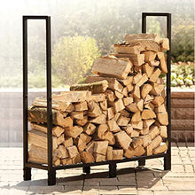 EliteBloom Firewood Storage Rack Iron Disassembly Floor Storage Wood Firewood Shelf Shelving Shelf Firewood Display Shelf Living Room,