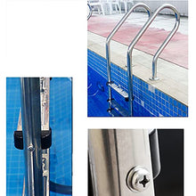 Swimming Pool Escalator 304 Stainless Steel Swimming Pool handrail Ladder with 3-Layer Anti-Slip Ladder no Embedded/Silver / 50×60×161cm (Silver 50×60×161cm) (Silver 50×60×161cm)