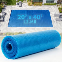 Blue Wave 20x40-ft Rectangle Solar Pool Cover 12-Mil Blue – Solar Cover for Inground Pool, Thermal Bubble Blanket for Heat Retention & Reduced Evaporation