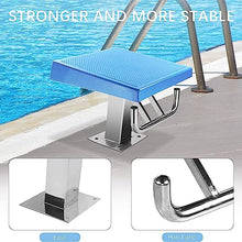 CSGDOQY Heavy Duty Stainless Steel Diving Platform - Non-Slip Diving Board for Swimming Pools, 600LB Load Capacity, 15° Incline