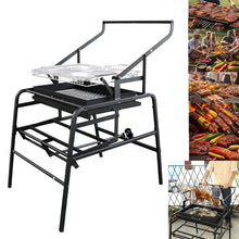 360° Rotating Charcoal Grills,Portable Stainless Steel Camping Grill Barbecue Kabob rotating grill,Swivel Bbq Grill park style grill for Outdoor Picnic Garden Terrace Camping Travel Hiking