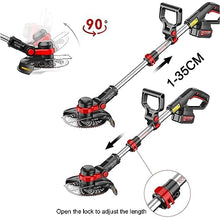 Hand Push Lawn Mower Cordless Lawn Mower, 3 in 1 Electric Lawn Mower Adjustable Telescoping Pole 90° Rotatable 20V7.5Ah Battery
