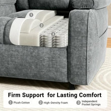Pipishell Power Recliner Chair for Adults, One-Touch Synchronized Reclining, Oeko-TEX Chenille Fabric Electric Recliner with Remote USB Ports, Cup Holder & Side Pockets, for Living Room & Bedroom