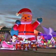 HOAELOS 26 Feet Inflatable Giant Santa Claus with Blower for Outdoor Christmas Decoration