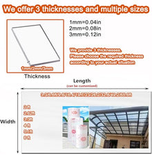 1/2/3mm Thick Polycarbonate Plastic Sheet, Clear Pergola Roofing Canopy Cover, Greenhouse PC Endurance Board, Easy to Cut & Bend Waterproof Panels Canopies,Sunrooms and Enclosu(THK-3mm,1.5x20m/5.1x65.