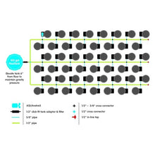 AutoPot 48 Pot GeoPot System with 5 Gallon Fabric Pots - Self-Watering Hydroponic System Black
