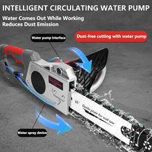 Corded Electric Concrete Saw Chain Saw for Wall Chasing, Wall Chaser 5800W/6500W High Power, 35cm/48cm Cutting Depth, Diamond Chain, Wet & Dry Dustless Cutting for Remodeling Projects 5800W350