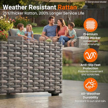 Wisteria Lane 4 Piece Outdoor Wicker Patio Furniture Set for All Weather
