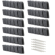 Beuta Landscape Edging | Garden Edging Border | Polyrock Block XL for Lawn Edging, Flower Beds & Yard Edging – 10 Pack | Each Section Has 6 Blocks 48" L x 4" W x 9.5" H | 30 Spikes | Charcoal