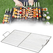 TBLOTYD Heavy Duty Stainless Steel BBQ Grill Rack with Handle - Easy to Clean Square Cooking Grid for Outdoor BBQ Parties - Perfect for Grilling Enthusiasts