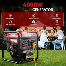4000W Portable Inverter Generator,208CC EPA,CO&Ultra Quiet,Ideal for Camping, RV, Tailgating, Outdoor Activities, Home Backup Power