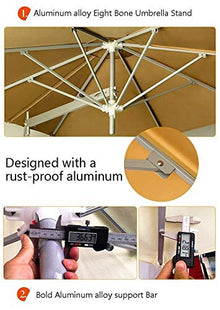 MidiLi Parasols Wall Mount Patio Umbrella - Outdoor Garden Balcony Sunshade Umbrella, Aluminium Pole, 7ft