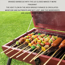 RENJJPBO Portable Charcoal Grill, Multifunctional Metal Small Barbecue Smoker, Suitable for Outdoor Hiking and picnics (A)