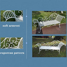 Garden Benches Outdoor Leisure Bench with Backrest and Armrests Exquisite White Garden Bench Patio Balcony Outdoor Wrought Iron Leisure Furniture Bench