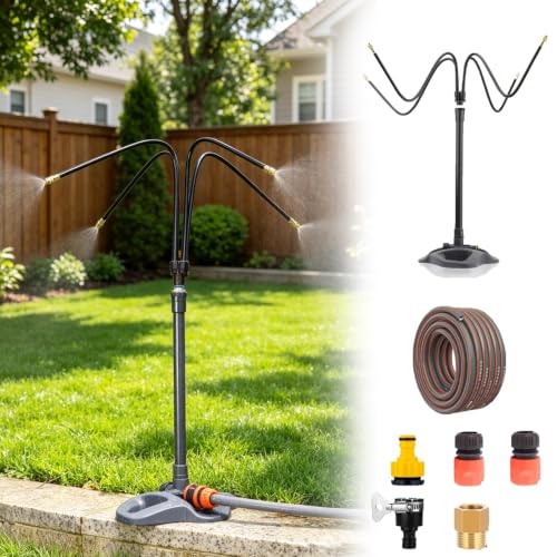 Underground Sprinkler Irrigation Kit for Plant, Small Auto Drip Irrigation System with 360° Bendable Hose, Drip Automatic Watering Equipment Outdoor
