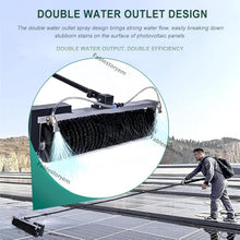 Solar Panel Cleaning Brush and Pole Water Fed Pole Kit with Telescopic Pole Water Fed Brush Washer Rolling Cleaning Brush for Outdoor Photovoltaic Solar Panel Glass Window Roof (5.5m/18ft)