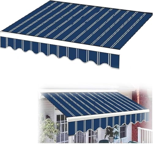 GJZDPMY Retractable Patio Umbrella Canopy Waterproof Polyester Replacement Fabric for Outdoor Awning Door Window Shade Sunshade Cover for Patio Umbrella No Frame Included