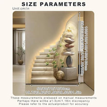 FILWY 3D Wall Art Decor with LED Light, Large Landscape Painting for Living Room, Bedroom, Corridor & Entrance, Vertical Design, 27.61x55.1in (Apricot 27.61x55.1in)