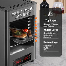 YXCUSAM Electric Steakhouse Broiler,Multi-Layer Commercial/Home Countertop Oven, Steak Machine, with Broiler/Tray/Clips (A)