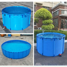 Large Outdoor Pool for Kids, 26/30/36/48 Inch Deep Family Pools/Albercas Para Adultos for Backyard/Home/Parties, Diameters - 1 2 3 4 5 M Blue Paddling Pool, Round Temporary Koi Pond(Deep 26inch/66cm,D