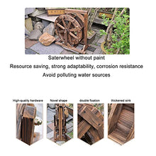 Wooden Water Wheel Fountain for Garden Patio Pond Pool, Vintage Outdoor Indoor Balcony Ornamental Waterfall Fountain, Feng Shui Wheels Fountain Yard Decorative Outdoors, with Water Pump and Stand